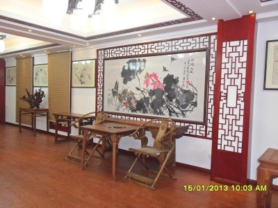 实木定制影视造型墙板及电视柜